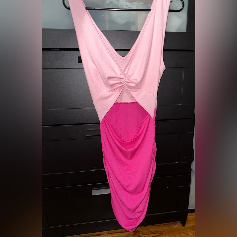 womens bodycon dress two tone split wore once